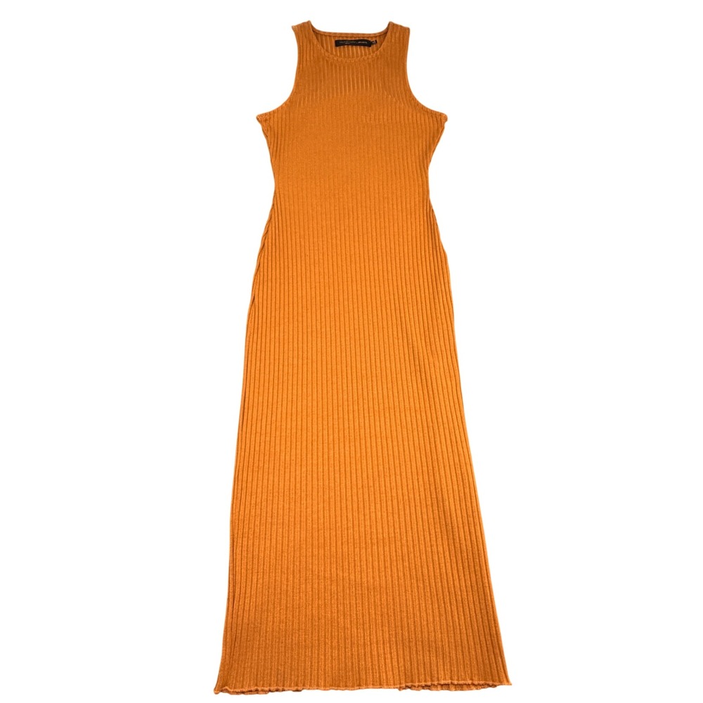House‎ of Harlow 1960 x REVOLVE Ribbed Maxi Dress Rust Orange Sleeveless Small